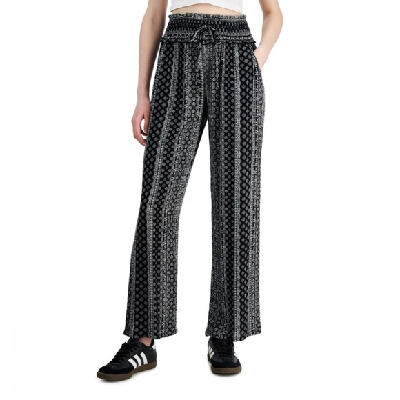 Paper Crane Wide Leg Boho Pull On Harem Pants Women’s XS Flowing Beach Elastic - Picture 1 of 13